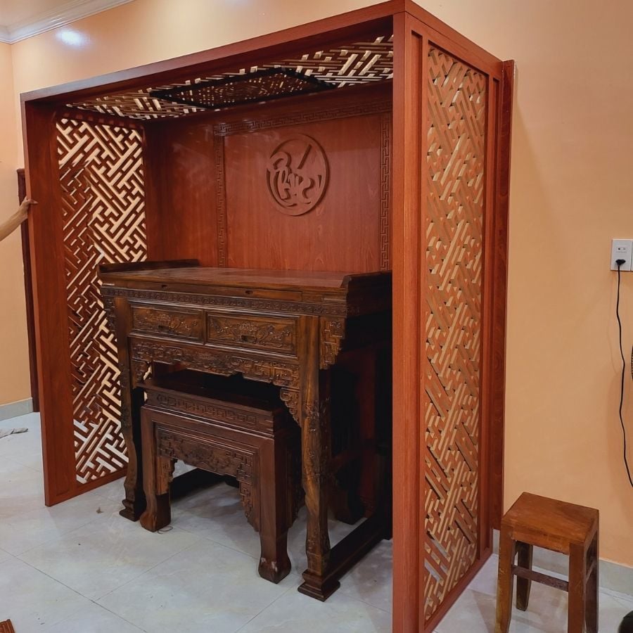 Vách phòng thờ cnc giá rẻ HCM PT33