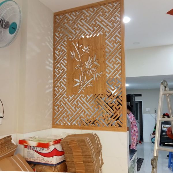  Vách ngăn phòng khách bằng gỗ PK103 