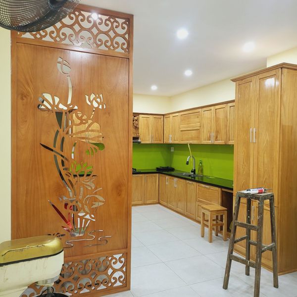 Vách ngăn phòng khách và bếp