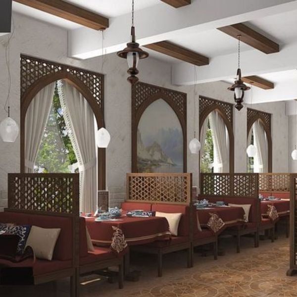  Vách ngăn trang trí nhà hàng VNH17 