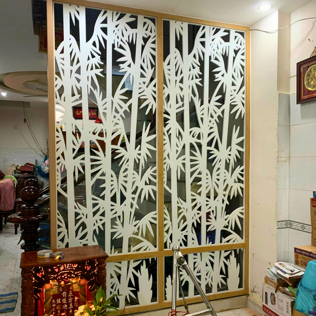 Mẫu vách ngăn phòng khách PK124