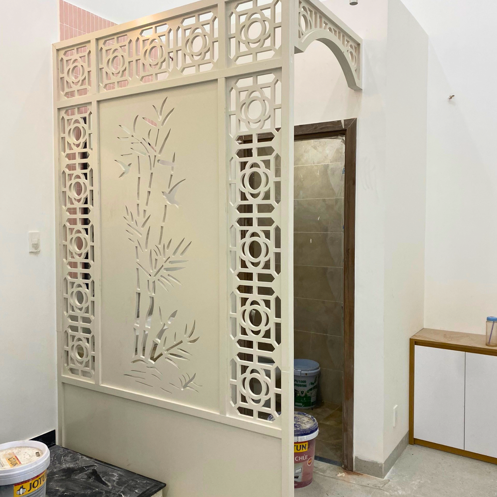 Vách phòng khách ngăn cầu thang PK54