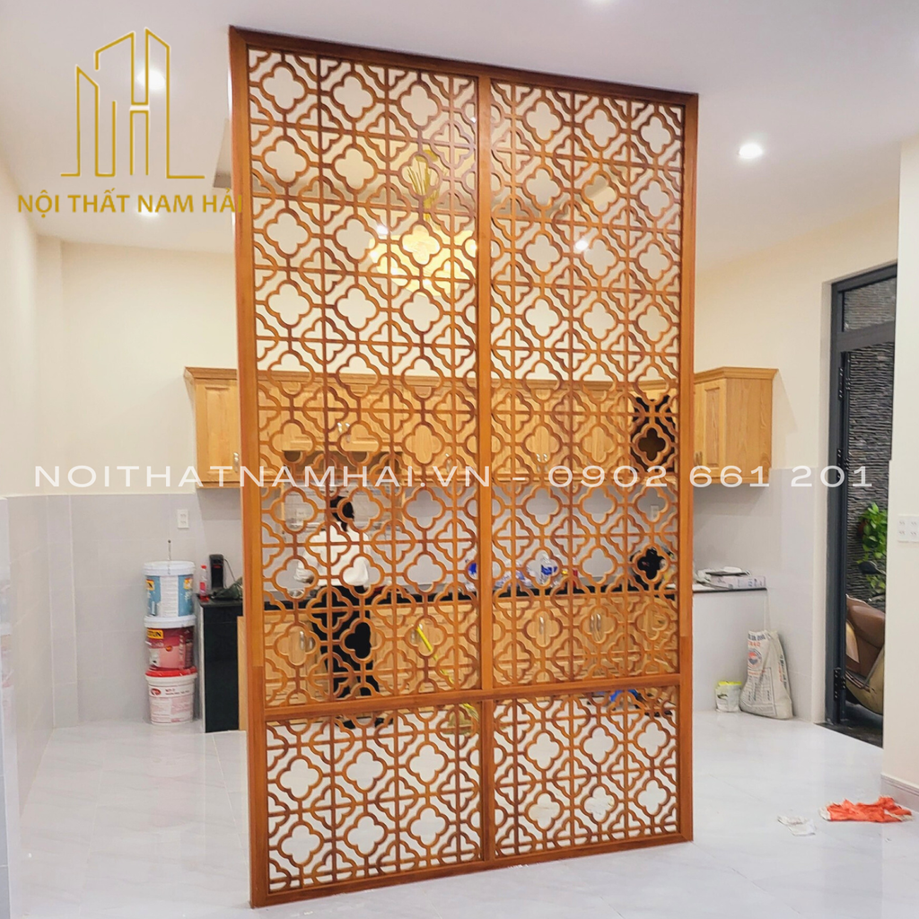 Thi công vách ngăn phòng khách và bếp tại Dĩ An, Bình Dương - NH1100