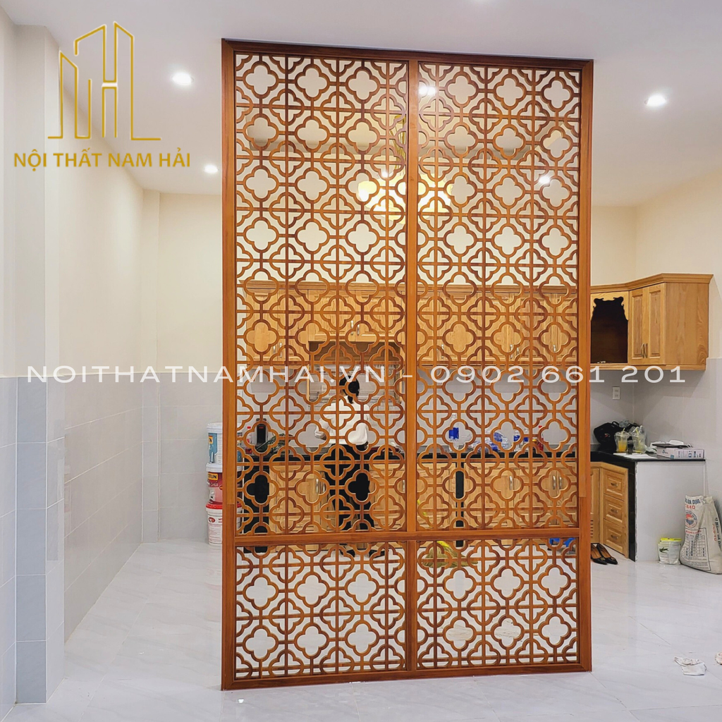 Thi công vách ngăn phòng khách và bếp tại Dĩ An, Bình Dương - NH1100