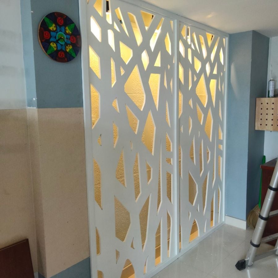 Vách ngăn phòng ngủ thiết kế lạ mắt PN15