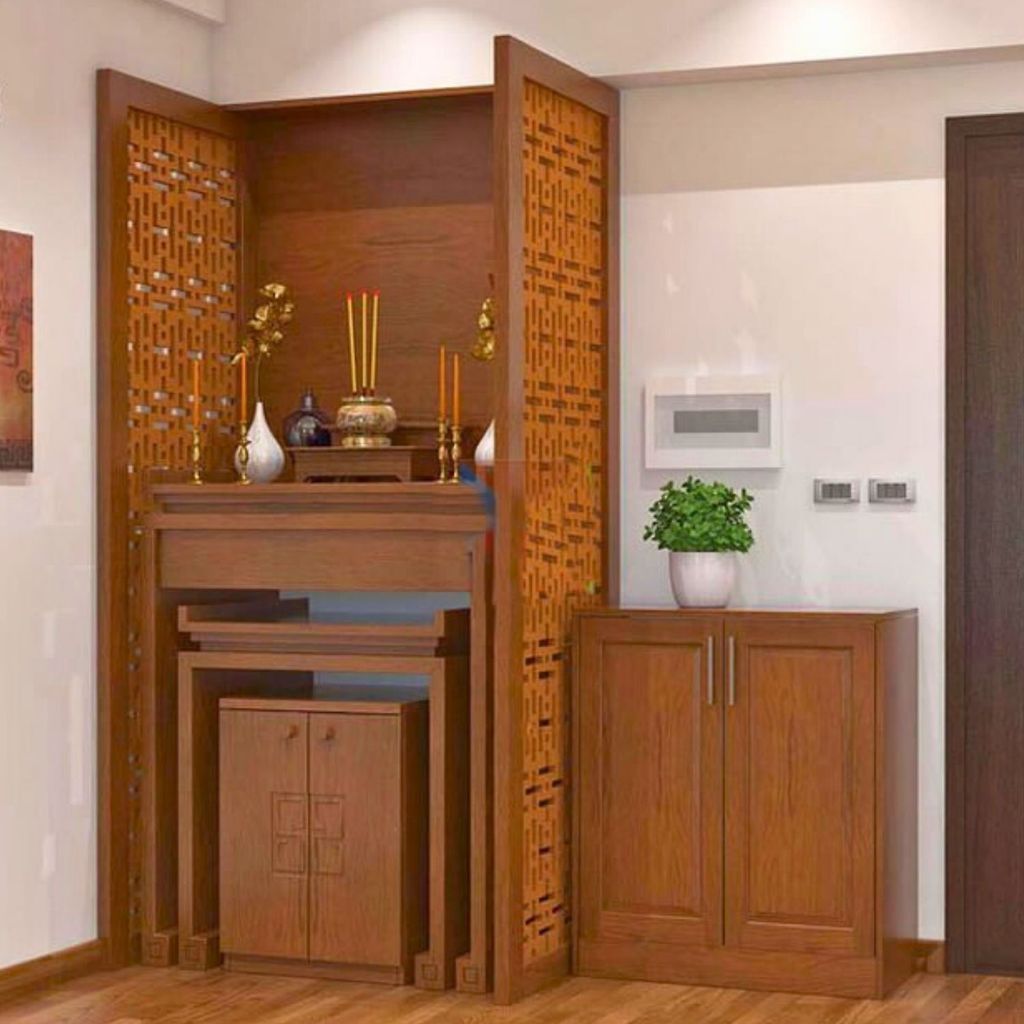 Vách cnc phòng thờ PT163