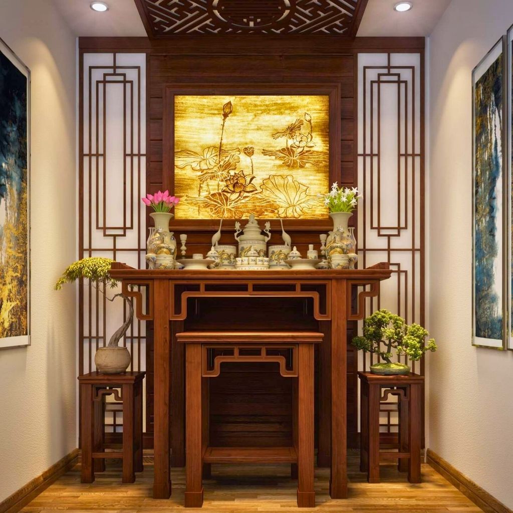 Vách cnc phòng thờ PT167