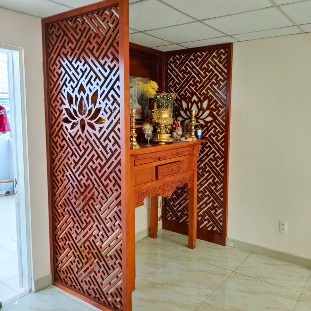 CNC Vách ngăn phòng thờ PT175
