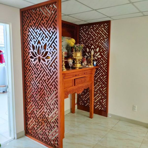  CNC Vách ngăn phòng thờ PT175 