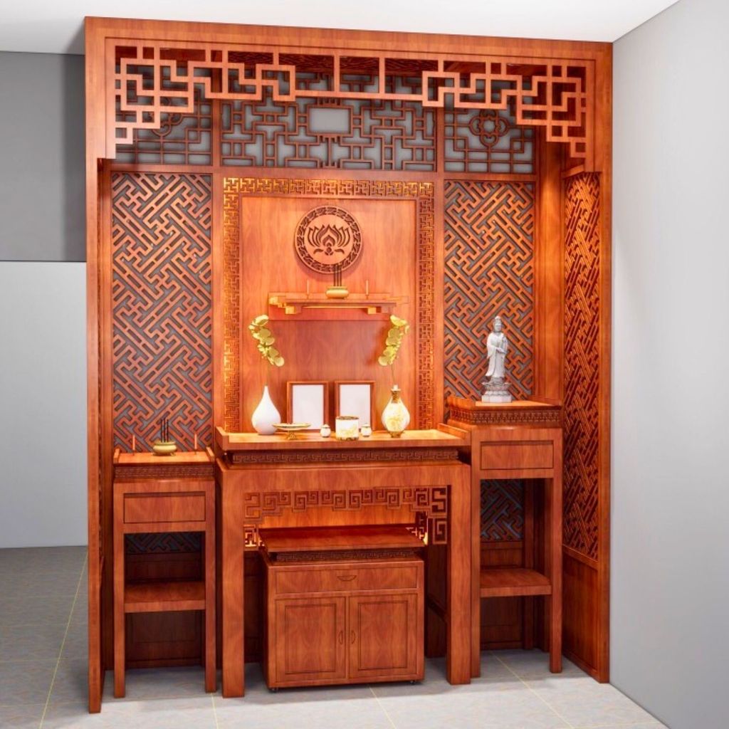 CNC Vách ngăn phòng thờ PT177