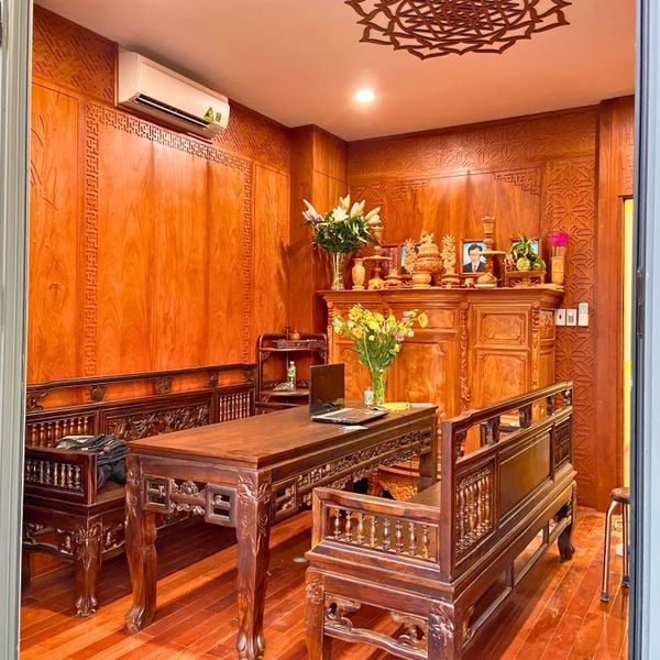  CNC Vách ngăn phòng thờ PT178 