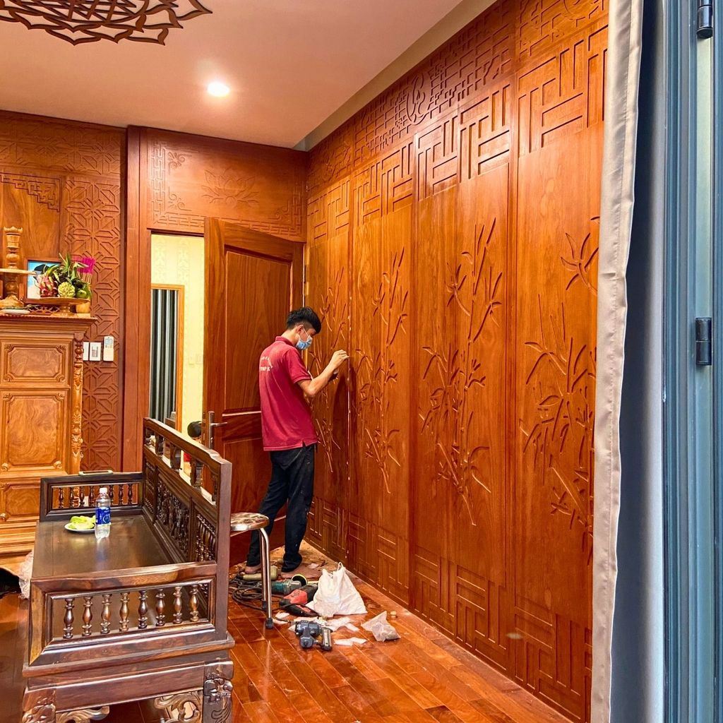 CNC Vách ngăn phòng thờ PT178