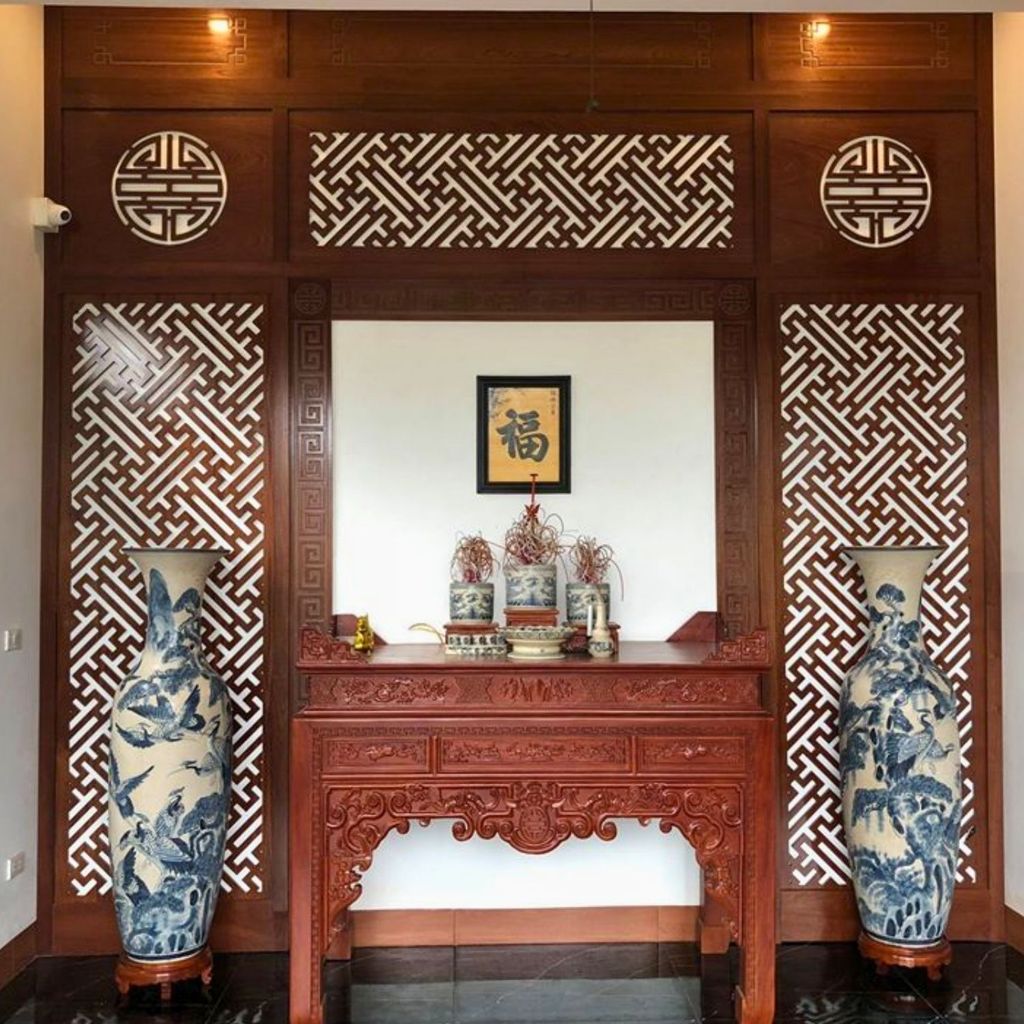 Vách ngăn phòng thờ PT186