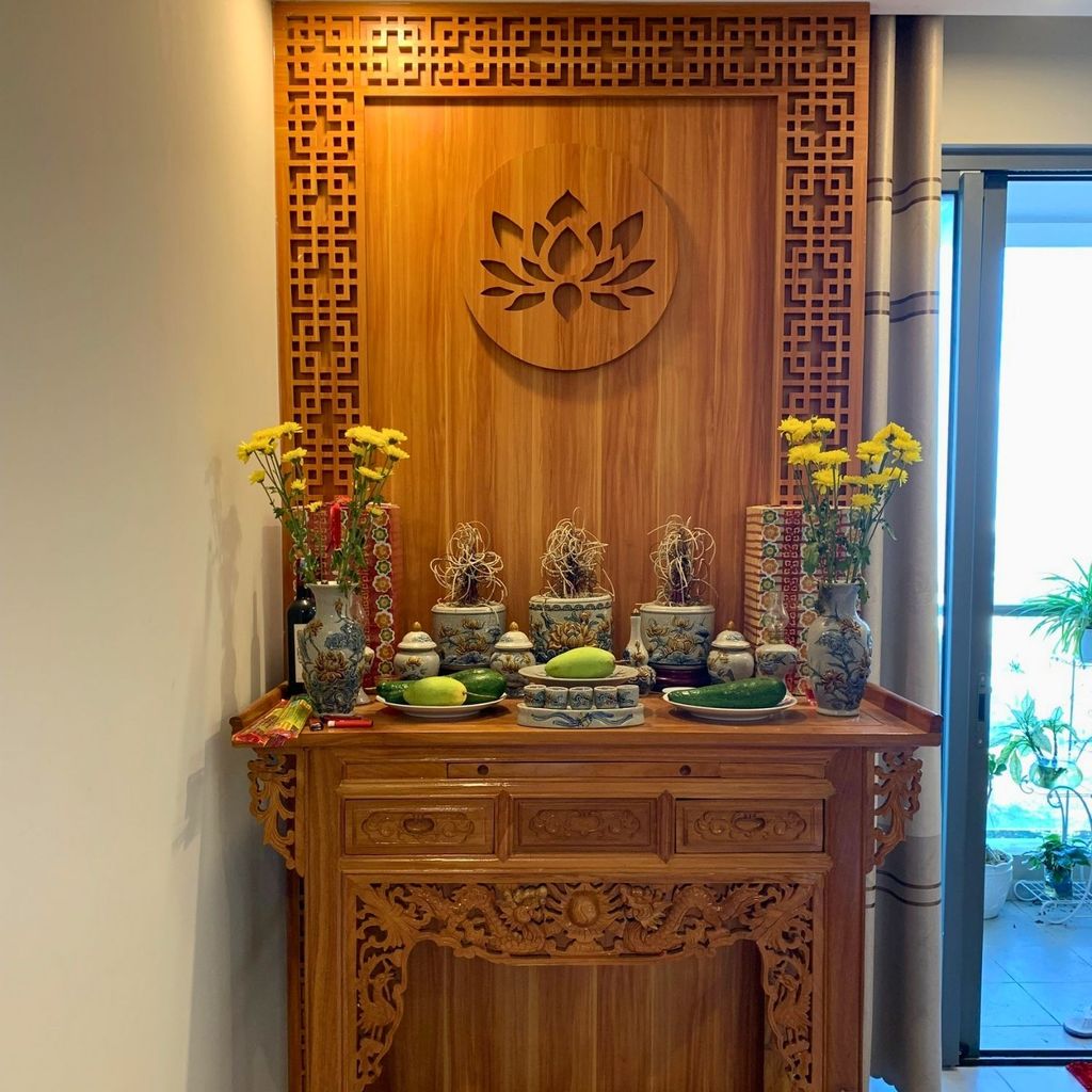 Vách ngăn phòng thờ PT187