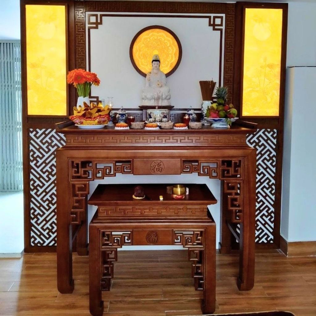 Vách ngăn phòng thờ PT154