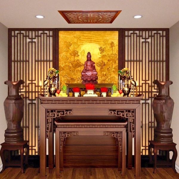 vách ngăn phòng thờ