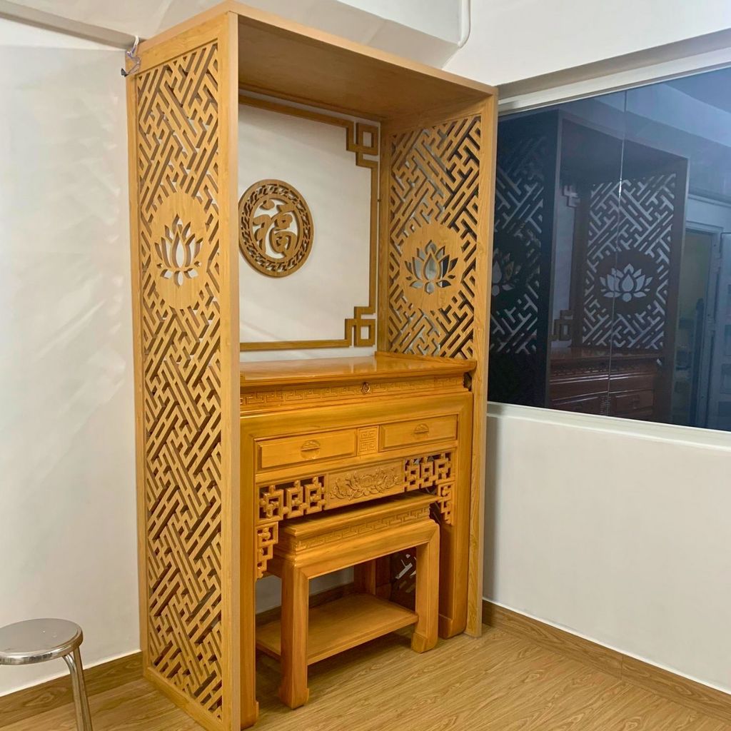 Vách cnc phòng thờ PT144
