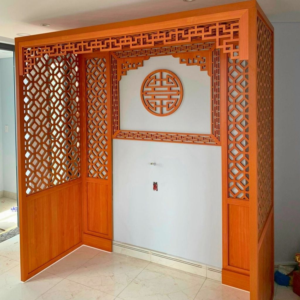 Vách ngăn gỗ phòng thờ PT50