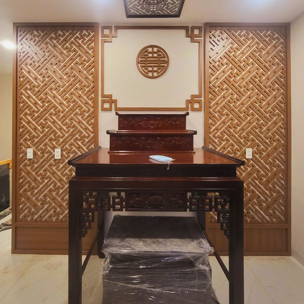 Hoa văn cnc phòng thờ PT126