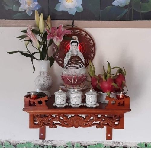  Bàn thờ treo tường mẫu sen  MS11 