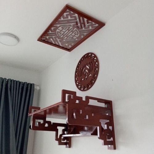  Bàn thờ treo tường chuẩn kích thước lỗ ban MS23 