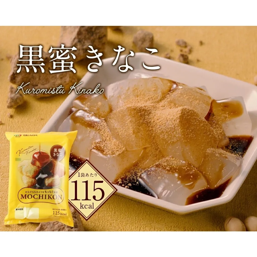 Bánh Mochikon Vị Bột Đậu Nành「MOCHIKON　黒蜜きなこ」