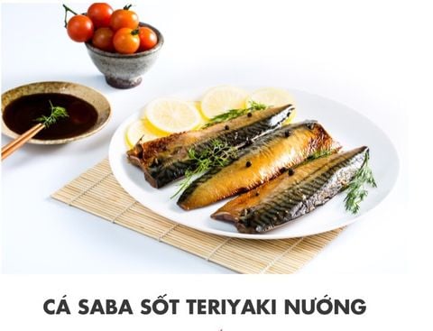  Cá saba nướng sốt Teriyaki 