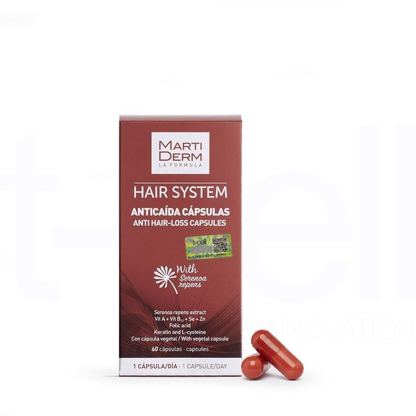  Viên Uống Hỗ Trợ Giảm Gãy Rụng Tóc - Martiderm Hair System Anti Hair-Loss Capsules (60 viên) 