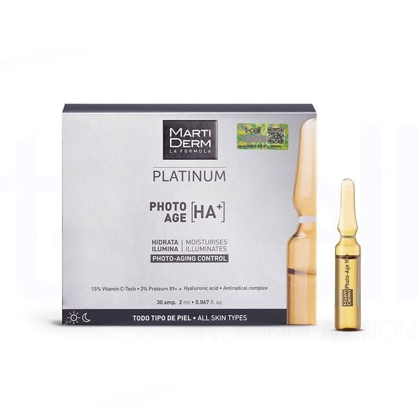  Ampoules 15% Vitamin C Nguyên Chất Chống Lão Hóa - MartiDerm Platinum Photo Age HA+ 