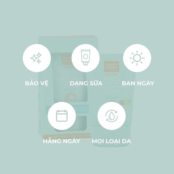  [MỚI RA MẮT] Kem Chống Nắng bảo vệ toàn diện cho người chơi thể thao - MartiDerm SPF 50+ Active [D] Hydra Gel (50ml) 