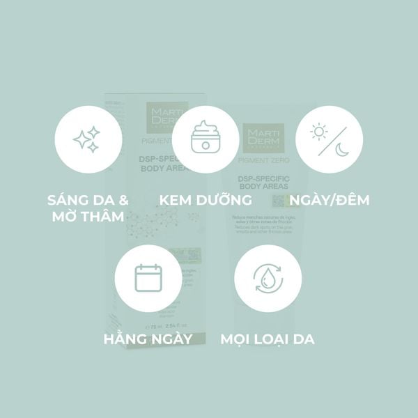  [MỚI RA MẮT] Kem dưỡng thể sáng da & ngừa thâm sạm chuyên sâu - MartiDerm DSP-Specific Body Areas (75ml) 