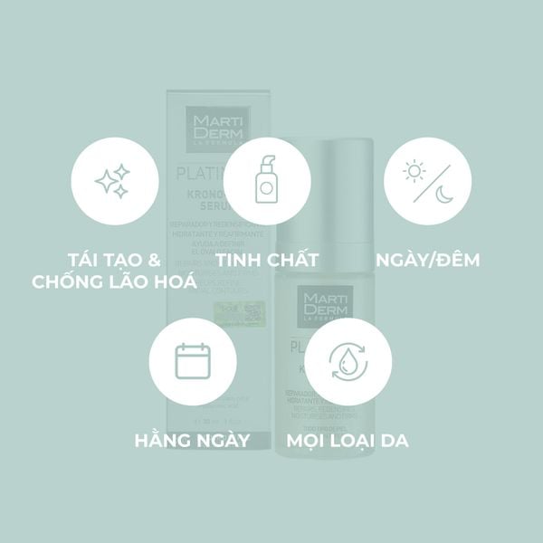  Tinh chất tái tạo và chống lão hoá - MartiDerm Platinum Krono-Age Serum (30ml) 