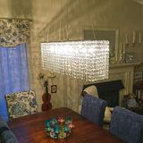  DCP0013 ĐÈN CHÙM PHA LÊ HÌNH CHỮ NHẬT SANG TRỌNG 