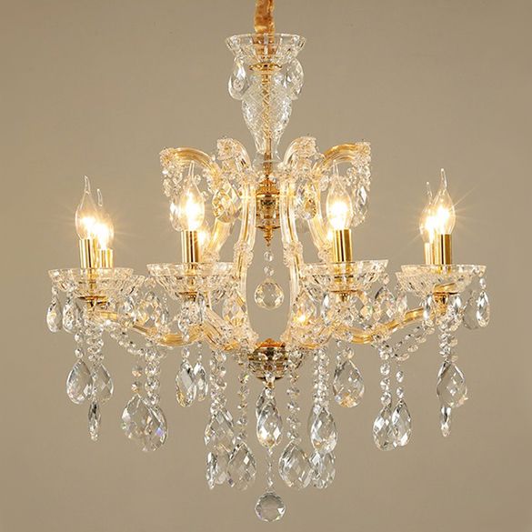  DCP0031 ĐÈN CHÙM PHA LÊ NGỌN NẾN SANG TRỌNG 