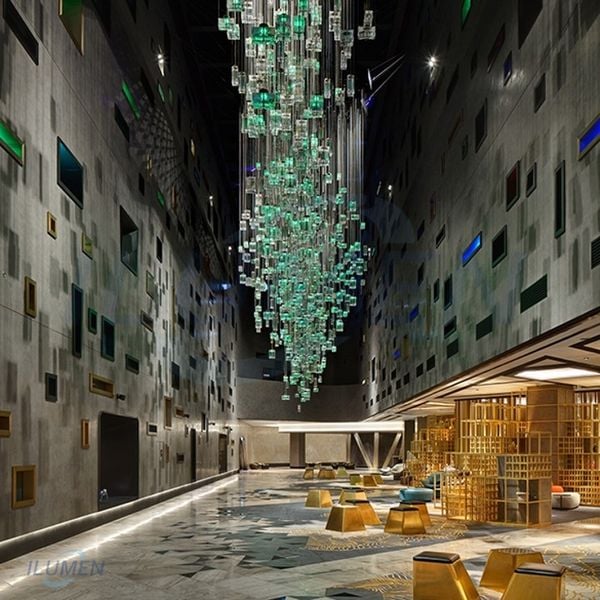  SXHA010 ĐÈN THỦY TINH HỘP QUÀ LƠ LỬNG 