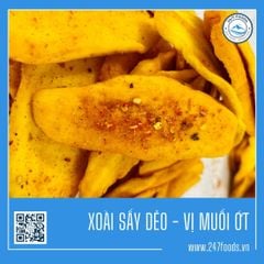 Xoài Sấy Dẻo Muối Ớt - Vị Muối Ớt Ăn Không Ngớt