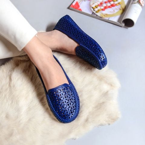 Giày nhựa đi mưa Nữ Leedo PVC 05 Xanh đen