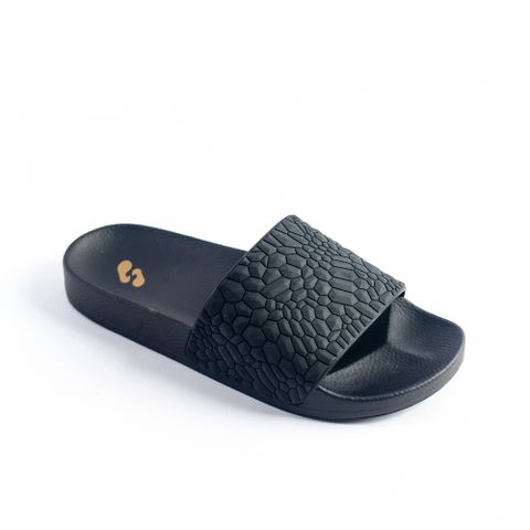 Dép nhựa đi mưa Nữ Leedo Solemate 8656 Giả da Đen