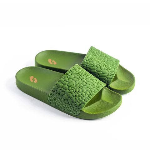 Dép nhựa đi mưa Nữ Leedo Solemate 8656 Giả da Xanh rêu
