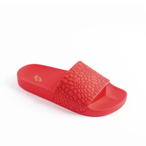 Dép nhựa đi mưa Nữ Leedo Solemate 8656 Giả da Đỏ