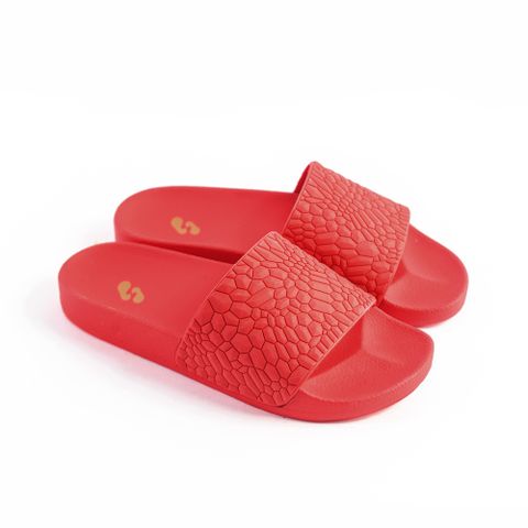 Dép nhựa đi mưa Nữ Leedo Solemate 8656 Giả da Đỏ