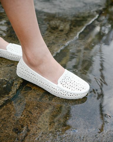 Giày nhựa đi mưa Nữ Leedo PVC 05 Trắng