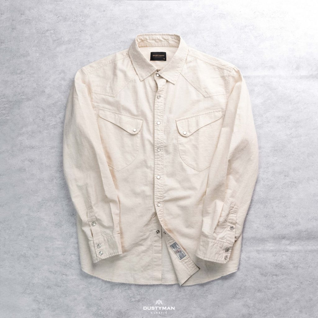 ÁO SƠ MI LINEN DÀI TAY NÚT BẤM LAMAR | REGULAR FIT | S652