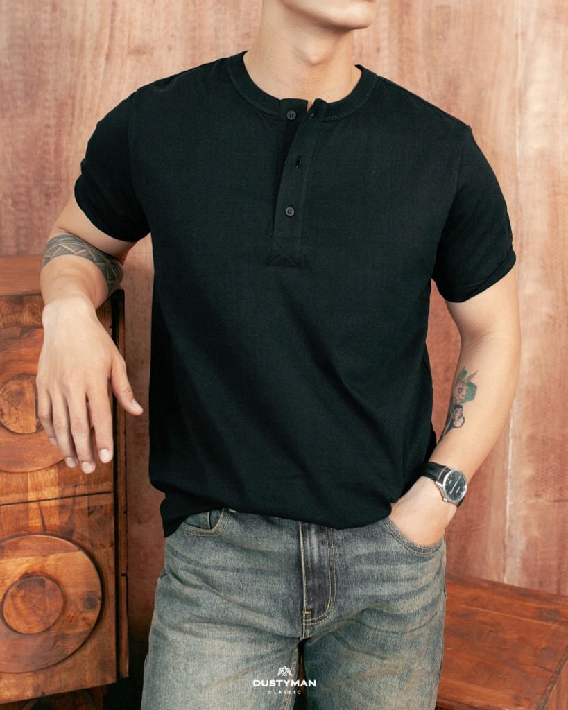 ÁO PHÔNG HENLEY | 100% COTTON | REGULAR FIT