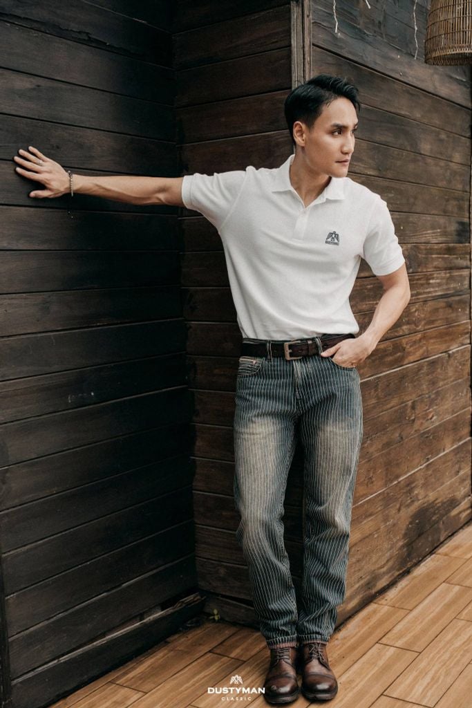 STRIPED SELVEDGE DENIM JEAN | WASHED | SLIM FIT