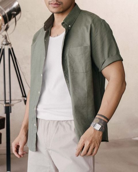  ÁO SƠ MI LINEN TAY NGẮN LUKE | REGULAR FIT | S418 