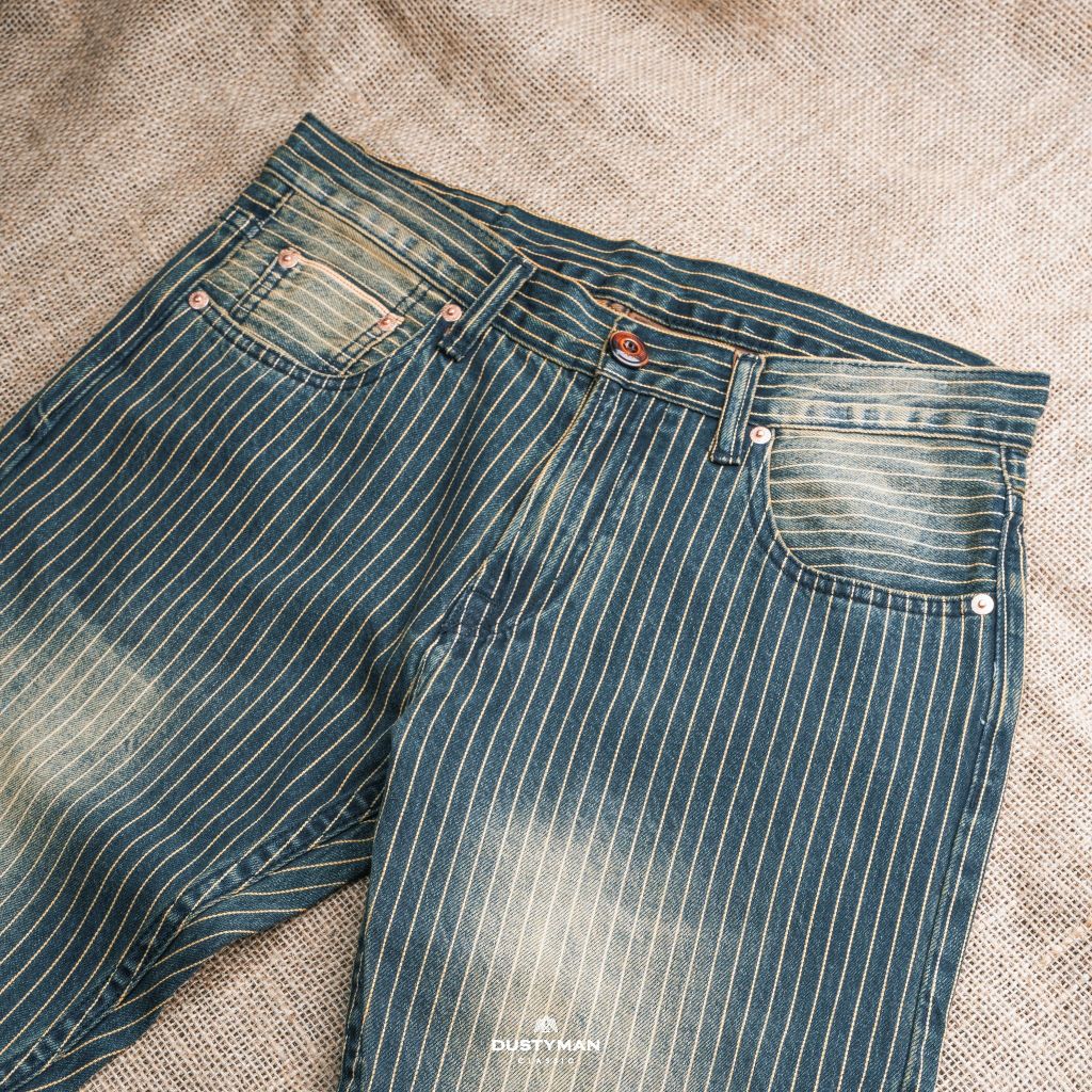 STRIPED SELVEDGE DENIM JEAN | WASHED | SLIM FIT