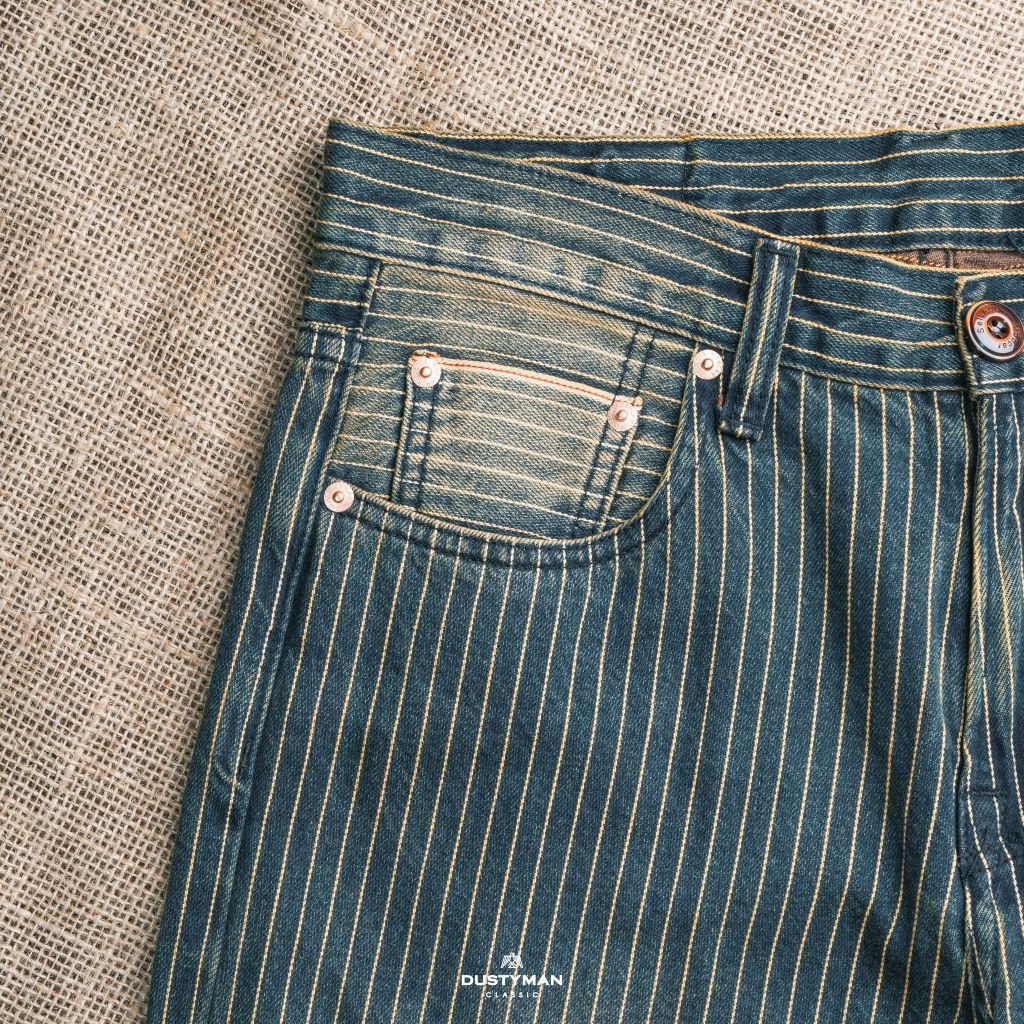 STRIPED SELVEDGE DENIM JEAN | WASHED | SLIM FIT
