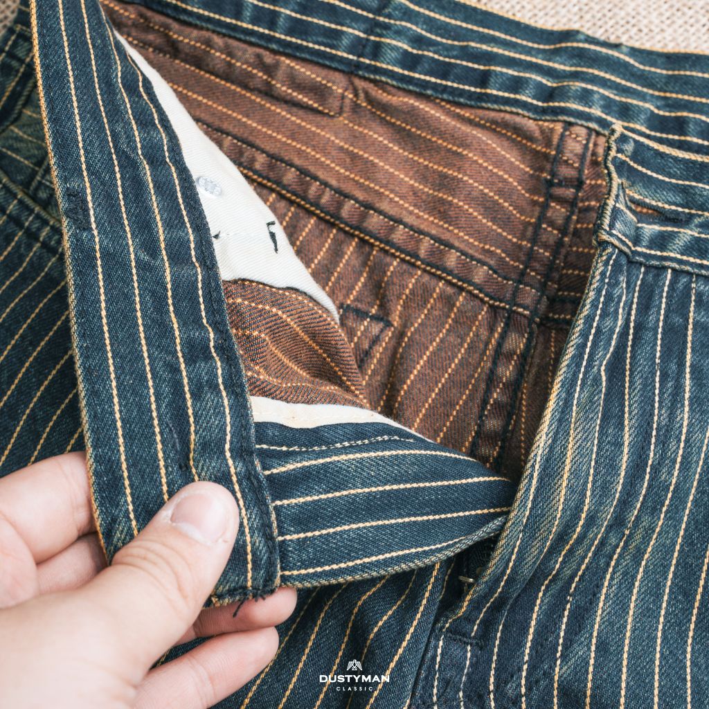 STRIPED SELVEDGE DENIM JEAN | WASHED | SLIM FIT