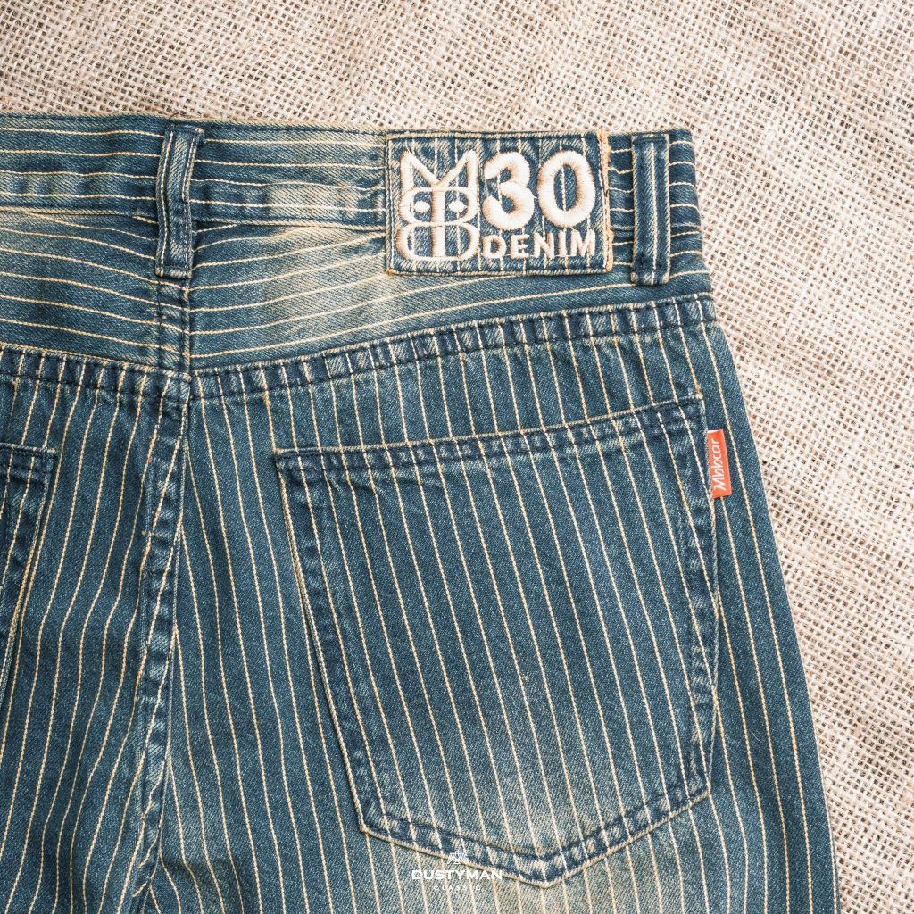 STRIPED SELVEDGE DENIM JEAN | WASHED | SLIM FIT
